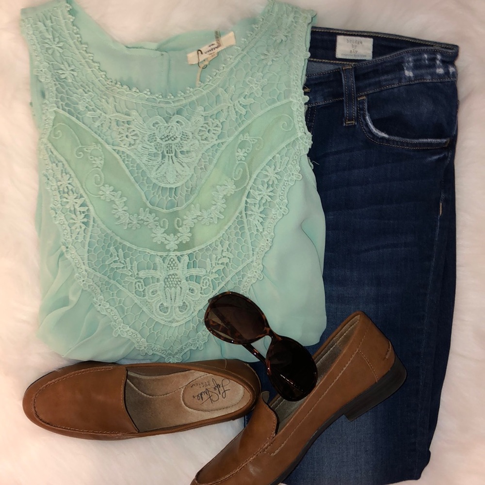 Mint green fashion top